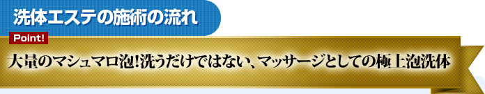 洗体エステの施術の流れ